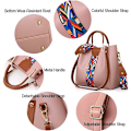 Miniatyrbillede 3 af 4: Dames håndtaske sæt 4 i 1 blød PU læder top håndtaske, tote taske, skuldertasker crossbody taske pung pung sæt Brown