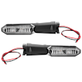 Miniatyrbild 1 av 11: 2 st 12V LED Blinkers Amber Färg Passar Kawasaki Z250 Z800 Z900 Z900RS Z1000 Transparent Lins