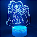 Miniatyrbilde 3 av 7: Naruto Kakashi Uchiha Sasuke 3D Illusions nattlampe Smart Touch, RGB-effekt USB-kabeldrevet Kreativ 3D Japansk Anime Lampe