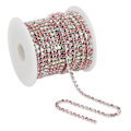 Miniatyrbilde 4 av 10: Rhinestone Trim Fargerik Glitrende 10 Meter Rhinestone Trim for Husholdning DIY Håndverk Klær Dekorasjon GaveSølv Bak Rosa Farge 3mm