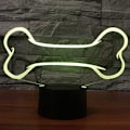 Miniatyrbild 3 av 7: Kreativ 3D hundben nattlampa USB-driven touch switch LE