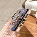 Pikkukuva 4 / 6: 6D galvanoitu astronautti piilotettu jalustakotelo iPhonelle Naisastronautti taittuva jalustakotelo iPhonelle kamerasuojalla Pehmeä TPU iskunkestävä puskuri Blue iPhone 11