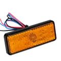 Universal Motorsykkel Scooter Moped Rektangulær LED Reflektor Baklys Bremslys Stopplampe Amber
