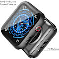 Miniatyrbillede 3 af 5: 2-pak Hard PC-etui med hærdet glas skærmbeskytter kompatibel med Apple Watch Series 3 Series 2 42mm, Ultra-tynd ridsefast samlet Pro