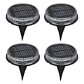 Miniatyrbillede 1 af 7: 4 stk. LED solcelleplænelys IP65 vandtæt LED jordlys til gangsti gård baghave landskab White Light 4Pcs
