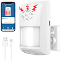 Miniatyrbild 1 av 5: Uppgraderad smart WiFi rörelsesensor detektor larm inomhus med