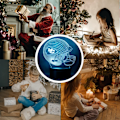 Miniatyrbillede 5 af 8: Tegneserie Chiefs Fodboldhjelm Anime Figur 3D Optisk Illusion LED Soveværelses Dekoration Sove Natlys med Fjernbetjening 7 Farver Bordlampe Fødselsdagsgaver fo