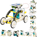 Miniatyrbillede 1 af 7: 13-i-1 solcelledrevne robotlegetøj, gør-det-selv-legetøjssæt til børn, byggeeksperiment-robotudstyr, fødselsdagsgaver til drenge og piger White