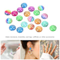 Miniatyrbillede 3 af 6: 20 stk. Drageskala Resin Flade Cabochons Lyse Farver 12mm Dome Cabochons Ædelstene til DIY Halskæder Armbånd Øreringe