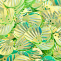 Miniatyrbillede 9 af 9: 50G DIY PVC Skalform Sequin Fødselsdagsfest Tøj Tilbehør (Gylden Grøn)