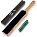Miniatyrbilde 1 av 8: Lærstroppsett med slipe- og poleringspasta, knivslipeblokk 14\" Knivsliper Lærstropp for kniv LS6P1 Stroppi