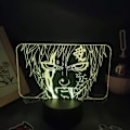 Miniatyrbild 1 av 7: Naruto Kakashi Uchiha Sasuke 3D Illusionslampa Nattlampa Smart Touch, RGB-effekt USB-kabeldriven Kreativ 3D Japansk Animelampa