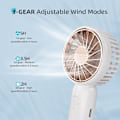 Miniatyrbillede 4 af 6: Mini Håndholdt Ventilator, Kraftig Bordventilator med Spænde, Sødt Design 3 Hastigheder Personlig Lille Bærbar, Letvægts Makeup Genopladelig USB F