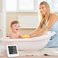 Miniatyrbild 7 av 7: Duschklocka Vattentät, Digital Klocka Timer Klocka med Alarm, Badrumsklocka med Sugkopp, Temperatur Fuktighetsdisplay, 3 Monteringsmetoder White