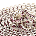 Miniatyrbillede 10 af 10: 2,8 mm DIY Diamant Mesh Wrap Rulle Blanke Krystal Rhinestones Bånd Dekoration (Lyselilla)