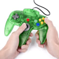Miniatyrbild 4 av 5: Klassisk USB-kontroller för N64-spel, USB Retro N64 Gamepa Green