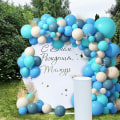 Miniatyrbilde 3 av 7: Teal blå ballongbue sett, støvete blå elfenben blå ballongbue sett, skiferblå ballonger bue for babyshower dekorasjoner bursdag forlovelse Teal Blue Slate Blue
