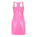 Pikkukuva 5 / 6: Säädettävä hihnalla lateksimekko Yöelämä Juhla Clubwear(Pinkki L)