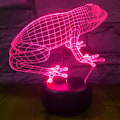 Miniatyrbilde 2 av 5: 3D Frosk Nattlys Bord Lampe Optisk Illusjon Lamper 7 Farge Skiftende Lys LED Bordlampe Jul Hjem Kjærlighet Bursdag Barn Barn Dekor Leke Gave