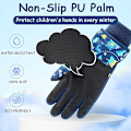 Miniatyrbild 3 av 6: Barnens Skidhandskar Vinter Snöhandskar Vattentäta Vinter Varma Handskar för Snowboard, Släde Blue M