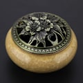 Miniatyrbillede 3 af 8: Keramisk røgelsesbrænder is revner røgelseholder hjem tehus dekoration (ravgul)