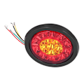 Miniatyrbillede 5 af 11: 12-24V 16LED Rund Baglygte Rød Gul Lysfarve Blinklys til Trailer Lastbiler Caravan RV
