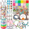 Miniatyrbilde 1 av 6: Jenteleker Armbånd Lagingssett - 3100stk Perler for Smykke Lagingssett Tilbehør, Enhjørning/Havfrue Håndverk Gaver til Jenter 5-12 År, Påskekurv St 3100pcs