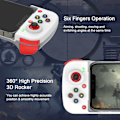 Miniatyrbild 4 av 7: Bluetooth-kontroller för iPhone, Android, direkt spel, låg latens, telefonkontroller spelkontroll joystick för Galaxy S23 S22 S21 20 Ultra, iPhone 14 13 1 White