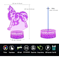 Miniatyrbild 7 av 7: 3D Varglampa Illusion Nattljus LED Varg Bordslampa