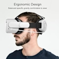 Miniatyrbillede 5 af 5: Oculus Meta/Quest 2 hovedrem med batteripakke, justerbar Elite-rem 5000mAh hurtigopladning forlænger 3 timer i VR-spilletid, Quest 2 hoved Elite-rem A