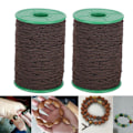 Miniatyrbillede 10 af 10: 2 ruller elastisk snor perler tråd armbånd halskæde perlefremstilling sort 1mm 350meter/rulle