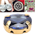 Miniatyrbild 5 av 9: 10 st Sömnad Zirkon Rhinestones Ellipsformad DIY Skor Kläder Tillbehör 8x10mm Royal Blå