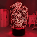 Miniatyrbilde 3 av 7: Jujutsu Kaisen Gojo 3D Illusions nattlampe med smart berøring, RGB-effekt, USB-kabeldrevet, kreativ japansk anime 3D-lampe - Ideell gave