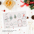 Miniatyrbild 2 av 5: 200 st presentlappar i juldesign, klassiskt DIY-papper, attraktiva dekorativa hantverkslappar för fest