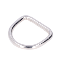 Miniatyrbillede 9 af 10: 20 stk. metal D-ringe i premium jern, robust, holdbar, blank, udsøgt bred anvendelse D-ringe til tøj, etui, taske, sølv 3,8x25x25mm