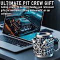 Miniatyrbild 7 av 7: Personlig Rostfri Mugg - V8 & V6 Motor Design, 44 cl Handgjord Hållbar & Stilren, Perfekt för Bilentusiaster (V8) v6