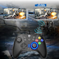 Miniatyrbilde 5 av 9: Trådløs spillkontroller for Windows PC/Steam Deck/PS3/Android TV BOX, Dual Vibrate Plug and Play Gamepad Joystick med 4 tilpassede taster, batteri black