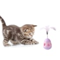 Miniatyrbild 6 av 6: Kattgodis Dispenser Leksak med Fjäder Interaktiv Förhindra Tippning Katt Långsam Matare Pusselboll Pink Purple