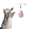 Miniatyrbild 1 av 6: Kattgodis Dispenser Leksak med Fjäder Interaktiv Förhindra Tippning Katt Långsam Matare Pusselboll Pink Purple