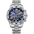 Miniatyrbillede 1 af 3: Mænds Kvartsur Fashion Rustfrit Stål Chronograph Forretningsure til Mænd Sliver-1