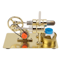 Miniatyrbillede 3 af 10: Stirling Motor Model - Lærende og udsøgt finpoleret Stirling Motor Model Videnskabeligt eksperimentlegetøj