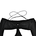 Pikkukuva 5 / 8: Up Backless Ruched Criss Cross Cutout Short Dresses(Black M)