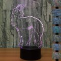 Miniatyrbild 1 av 7: 3D LED Vild Varg Optisk Illusion Nattlampa, 7 Färgförändring