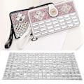 Miniatyrbillede 7 af 10: 5*15mm Hvid Glas Rhinestone Trim Crystal Hotfix Strass Mesh Banding Sticker Appliques Sheet