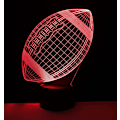 Miniatyrbilde 2 av 7: Rugby LED nattlys, 16 farger fjernkontroll & smart berøringsdimming 3D illusjon nattbordlampe