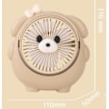 Miniatyrbild 4 av 5: Sommar Utomhus Handhållen USB-Laddning Liten Fläkt Kontor Student Skrivbord Trådlös Liten Fläkt(W)