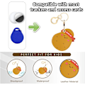 Miniatyrbillede 4 af 6: Læder nøgleringholder etui kompatibel med Apple AirTag, sød beskyttende Air Tag cover med nøglering, anti-scratch finder GPS tracker etui til Potato