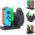 Miniatyrbillede 1 af 7: Opladningsdockstation Kompatibel med Pro Controller/til Joy Cons,Oplader Udskiftning til Switch/Switch Lite/Switch OLED med en Type-C Opladningskabel