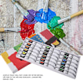Miniatyrbillede 7 af 9: Akrylmaling Sæt 12ml Tube Vandtæt Håndmaling Pigment (18 Farver)