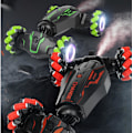 Miniatyrbilde 3 av 7: Oppgradert håndgestkontrollert RC Stuntbil med lys, musikk, spraytåke, gestkontrollert transformert bil, 360° spinn, terrengmonstertruck for gutter Green